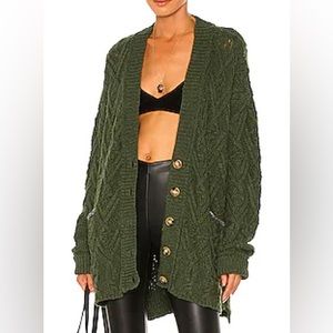Free people Montana cable knit cardigan Sz small